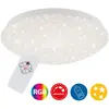 Image de Plafonnier LED BRILONER LEUCHTEN MOON, 10 W, 700 lm, IP20, blanc, plastique-métal, intensité lumineuse variable, Ø 26 cm