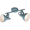 Image de Plafonnier spot BRILONER LEUCHTEN SOFT, 40 W, IP20, blanc-menthe, métal, excl. 2x E14, 30,4 x 18,1 x 10 cm