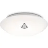 Image de Plafonnier LED BRILONER LEUCHTEN ELIPSO, 22 W, 2000 lm, IP44, blanc, plastique-métal, détecteur de mouvement, Ø 38 cm