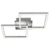 Image de Plafonnier Led Briloner Leuchten Frame, 24 W, 2300 Lm, Ip20, Chrome-alu, Métal-plastique, Intensité Lumineuse Variable, 62 X 36,8 X 7,3 Cm
