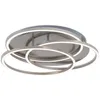 Image de Briloner - Plafonnier Led Leuchten Frame, 56 W, 4800 Lm, Ip20, Nickel Mat, Métal-plastique, Intensité Lumineuse Variable, Ø 52,5 Cm