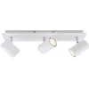 Image de Plafonnier Spot BRILONER LEUCHTEN RUN, 40 W, IP20, blanc, métal, incl., 3x GU10, 45 x 8 x 12,3 cm