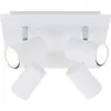Image de Plafonnier Spot BRILONER LEUCHTEN RUN, 40 W, IP20, blanc, métal, incl., 4x GU10, 26,5 x 26,5 x 12,3 cm