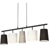 Image de Suspension Lampe À Suspendre Briloner Leuchten Shades, 40 W, Ip20, Noir, Métal-tissu, Excl. 5x E14, 96 X 120 Cm