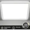 Image de BRILONER SLIM Plafonnier LED ultraplat 30x30cm carré 18W 2400lm 4000K lumière blanc neutre rétroéclairage Blanc lampe plafond salon bureau cuisine couloir