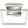 Image de Plafonnier LED BRILONER LEUCHTEN FRAME, 20 W, 1500 lm, IP20, chrome-alu, métal-plastique, intensité lumineuse variable, 35,8 x 26 x 7,5 cm