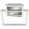 Image de Briloner - Plafonnier Led Leuchten Frame, 20 W, 1500 Lm, Ip20, Chrome-alu, Métal-plastique, Intensité Lumineuse Variable, 35,8 X 26 X 7,5 Cm