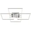 Image de Briloner - Plafonnier Led Leuchten Frame, 64 W, 4800 Lm, Ip20, Chrome-alu, Métal-plastique, Intensité Lumineuse Variable, 72,4 X 72,4 X 8 Cm