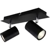 Image de Briloner - Plafonnier Spot Leuchten Run, 40 W, Ip20, Noir, Métal, Incl., 2x Gu10, 29 X 8 X 12,3 Cm