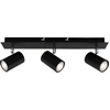 Image de Plafonnier Spot BRILONER LEUCHTEN RUN, 40 W, IP20, noir, métal, incl., 3x GU10, 45 x 8 x 12,3 cm