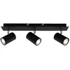 Image de Briloner - Plafonnier Spot Leuchten Run, 40 W, Ip20, Noir, Métal, Incl., 3x Gu10, 45 X 8 X 12,3 Cm