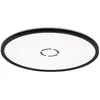 Image de Briloner - Plafonnier Led Avec Rétro-éclairage Lampe De Salon Noire Plafonnier Lampe De Couloir, Plastique, 22w 3000lm Blanc Neutre, Dxh 42x2,9 Cm