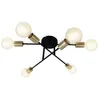 Image de Plafonnier Briloner Leuchten Pale, 60 W, Ip20, Noir-or Pale, Métal, Excl. 6x E27, Ø 55,5 Cm