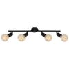 Image de Plafonnier Spot BRILONER LEUCHTEN PEARL, 60 W, IP20, noir, métal, excl. 4x E27, intensité lumineuse variable, 69,5 x 10 x 10,5 cm
