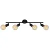 Image de Briloner - Plafonnier Spot Leuchten Pearl, 60 W, Ip20, Noir, Métal, Excl. 4x E27, Intensité Lumineuse Variable, 69,5 X 10 X 10,5 Cm
