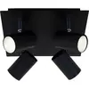 Image de Plafonnier Spot BRILONER LEUCHTEN RUN, 40 W, IP20, noir, métal, incl., 4x GU10, 26,5 x 26,5 x 12,3 cm