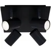 Image de Briloner - Plafonnier Spot Leuchten Run, 40 W, Ip20, Noir, Métal, Incl., 4x Gu10, 26,5 X 26,5 X 12,3 Cm