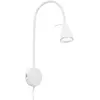Image de BRILONER TUSA Lampe de lecture LED orientable bras flexible 45 cm 4 W 400 lm 3000 K lumière blanc chaud avec interrupteur blanc lampe chevet chambre