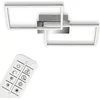 Image de Plafonnier BRILONER LEUCHTEN FRAME, 30 W, 3300 lm, IP20, chrome-alu, métal-plastique, intensité lumineuse variable, CCT, 50 x 38,8 x 7,8 cm