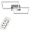 Image de Briloner - Plafonnier Leuchten Frame, 30 W, 3300 Lm, Ip20, Chrome-alu, Métal-plastique, Intensité Lumineuse Variable, Cct, 50 X 38,8 X 7,8 Cm