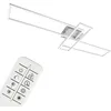 Image de Plafonnier BRILONER LEUCHTEN FRAME, 55 W, 5500 lm, IP20, chrome-alu, métal-plastique, intensité lumineuse variable, CCT, 110 x 35 x 10 cm