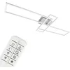 Image de Briloner - Plafonnier Leuchten Frame, 55 W, 5500 Lm, Ip20, Chrome-alu, Métal-plastique, Intensité Lumineuse Variable, Cct, 110 X 35 X 10 Cm