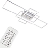 Image de Plafonnier BRILONER LEUCHTEN FRAME, 55 W, 5500 lm, IP20, chrome-alu, métal-plastique, intensité lumineuse variable, avec télécommande, CCT, 104 x 42 x 10 cm