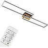 Image de Plafonnier BRILONER LEUCHTEN FRAME, 40 W, 4400 lm, IP20, noir, métal-plastique-bois, intensité lumineuse variable, avec télécommande, CCT, 110 x 24,8 x 8,5 cm