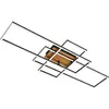 Image de Plafonnier BRILONER LEUCHTEN FRAME, 55W, 5500 lm, IP20, noir, métal-plastique-bois, intensité lumineuse variable, avec télécommande,CCT, 104x42x10,5cm