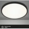 Image de Plafonnier LED BRILONER LEUCHTEN MANNY, 24 W, 2200 lm, IP20, noir-blanc, plastique-métal, Ø 38,5 cm
