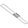 Image de Plafonnier LED BRILONER LEUCHTEN FRAME, 20 W, 1800 lm, IP20, couleur aluminium, métal-plastique, intensité lumineuse variable, 110 x 12 x 5 cm