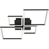 Image de Plafonnier LED BRILONER LEUCHTEN FRAME, 48 W, 4000 lm, IP20, noir, métal-plastique, intensité lumineuse variable, 75 x 47 x 7,3 cm