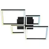 Image de Plafonnier BRILONER LEUCHTEN FRAME, 40 W, 4000 lm, IP20, noir, métal-plastique, intensité lumineuse variable, CCT, 75 x 46,7 x 7,5 cm