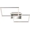 Image de Plafonnier BRILONER LEUCHTEN FRAME, 40 W, 4200 lm, IP20, chrome-alu, métal-plastique, intensité lumineuse variable, CCT, 50 x 38,8 x 8 cm
