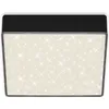 Image de Plafonnier LED BRILONER LEUCHTEN FLAME STAR, 11 W, 1000 lm, IP20, noir, métal-plastique, 15,7 x 15,7 x 3,6 cm