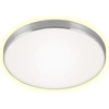 Image de Plafonnier LED BRILONER LEUCHTEN SIMPA, 12 W, 1200 lm, IP20, blanc-aluminium, plastique-métal, Ø 28,5 cm