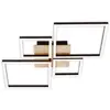 Image de Plafonnier LED BRILONER LEUCHTEN FRAME, 44 W, 4000 lm, IP20, noir, métal-plastique-bois, intensité lumineuse variable, 75 x 47 x 7,3 cm