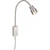 Image de Applique LED Touch BRILONER LEUCHTEN TUSI, 5 W, 400 lm, IP20, nickel mat, métal, incl., 1x GU10, 57,7 x 11,5 x 6 cm