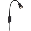 Image de Applique LED Touch BRILONER LEUCHTEN TUSI, 5 W, 400 lm, IP20, noir, métal, incl., 1x GU10, 57,7 x 11,5 x 6 cm