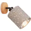 Image de Spot mural BRILONER LEUCHTEN STOFA, 25 W, IP20, taupe, métal-bois-tissu, excl. 1x E27, Ø 13 cm