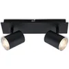 Image de Luminaire LED pour salle de bain Spot 2xGU10 IP44 5 W noir métal-plastique Briloner