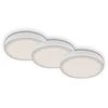 Image de Lampe LED encastrée BRILONER LEUCHTEN PLAT, 3 W, 350 lm, IP44, blanc, plastique-métal, lot de 3, Ø 7,5 cm