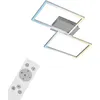 Image de BRILONER - Plafonnier LED intelligent, lampe de salon Wifi, contrôle de la température de couleur CCT, plafonnier à intensité variable avec télécommande,vocale, couleur aluminium