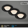 Image de Briloner CARRO Lampes LED encastrées IP44 3x 3W noir IP44 blanc chaud