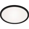 Image de Plafonnier LED ultrafin salle de bain 420mm rond 22W 2900lm 4000K lumière blanche neutre fond lumineux noir lampe plafond IP44 salle de bain cuisine