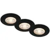 Image de Lampes LED encastrées Salle de bain Lampes encastrées ultraplates IP65 Noir mat Ø9cm Briloner