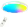 Image de Plafonnier LED Smart RGB Bluetooth WiFi minuterie Alexa blanc 22W 42cm Briloner