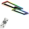 Image de Briloner FRAME BACK - Applique murale & Plafonnier - Télécommande incluse- Changement de couleur RGB - Rétro-éclairage RGB -119,5x27,5x10cm