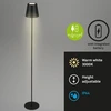 Image de Briloner Leuchten ? Lampadaire LED rechargeable 2 en 1, gradable par paliers, tactile, lampadaire LED d'ext rieur, lampadaire LED sans fil, noir