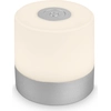 Image de Mini lampe de table LED dimmable 3 niveaux 70mm ronde 2700K lumière blanche chaude IP44 batterie USB C argentée lampe mobile salon chambre extérieur